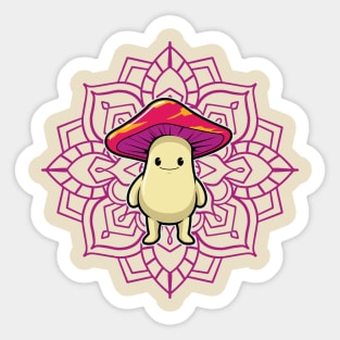 Psychedelic Mushroom Mandala Sticker